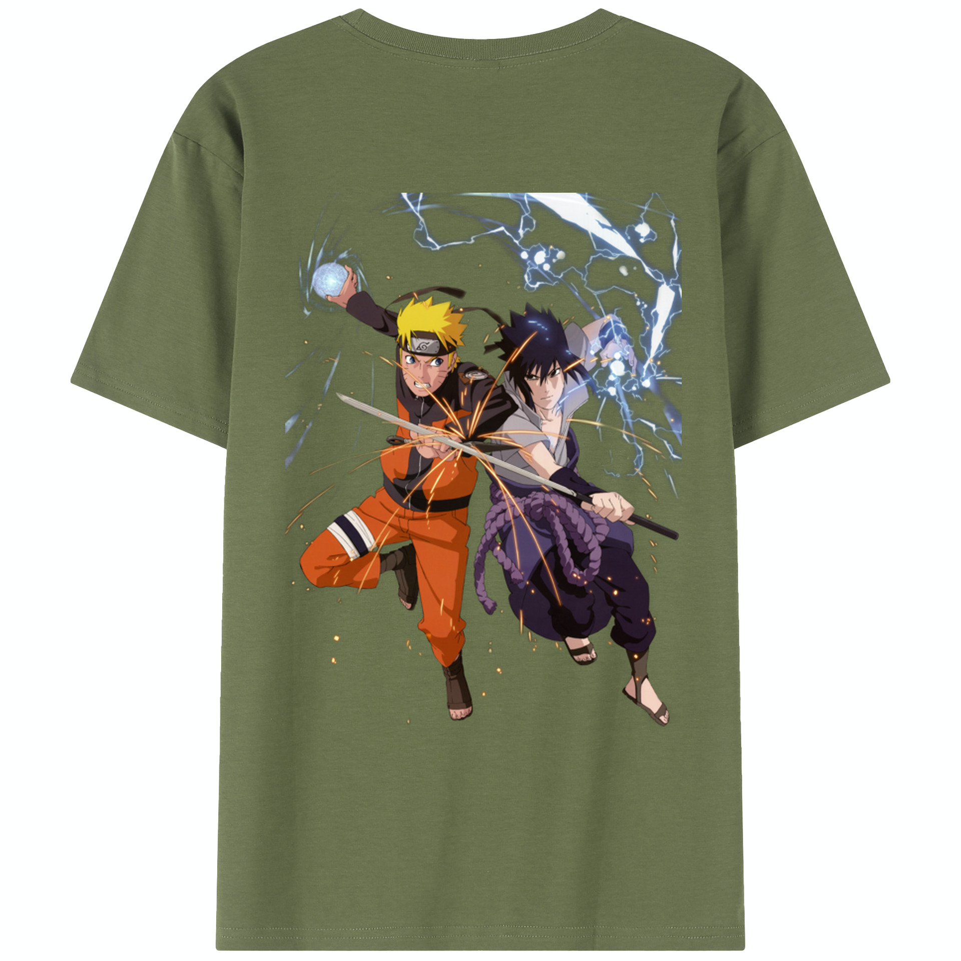 （画像用） NARUTO -ナルト- うずまき ナルト Uzumaki Naruto 綿100％半袖Tシャツ（背面プリント）